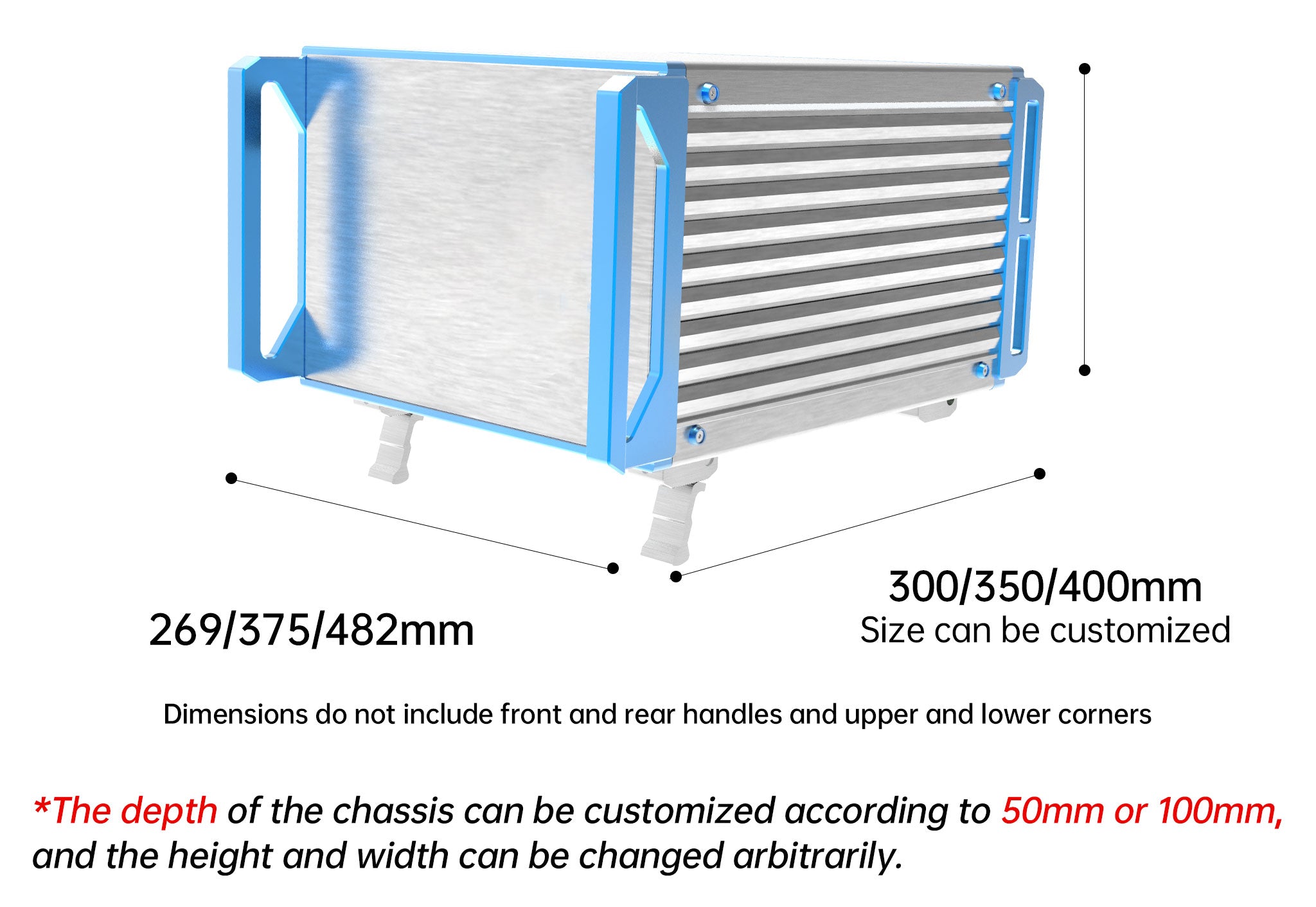 Caja de chasis de aluminio