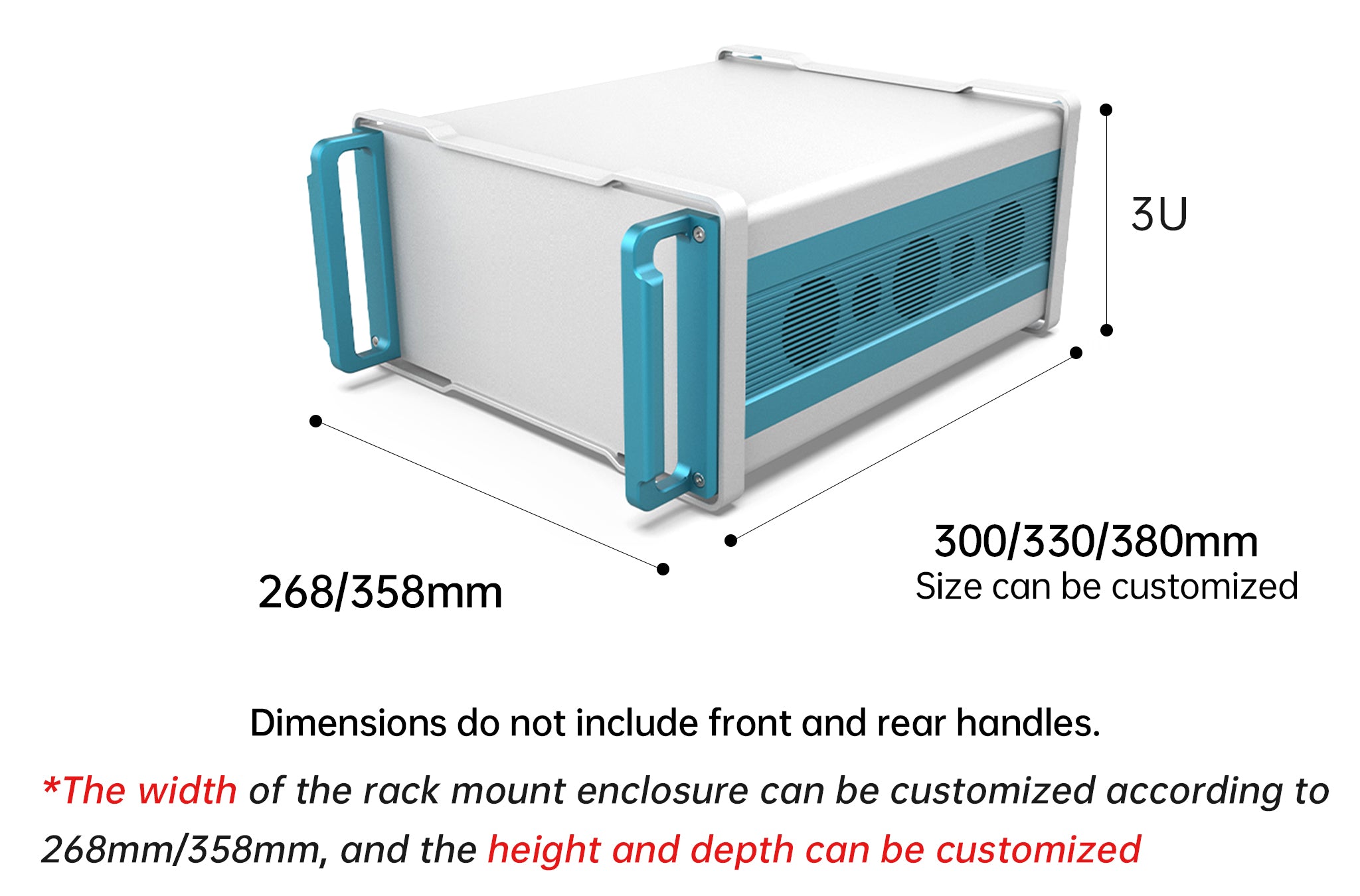 Châssis rack en aluminium 3U