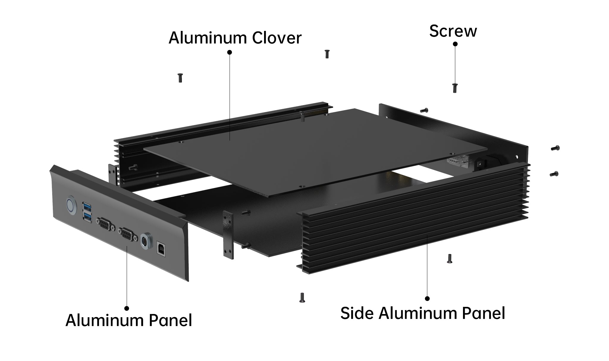 Gabinete de rack industrial con un hermoso panel frontal