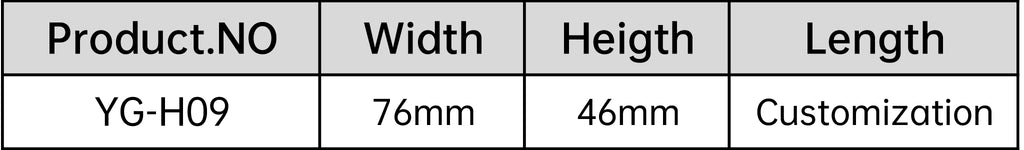Dimensions of aluminum housing
