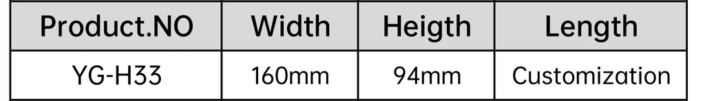Dimensions of aluminum housing