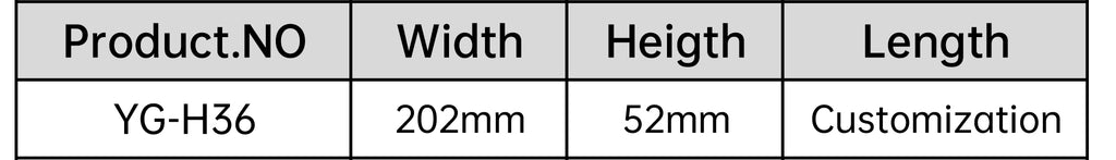 Dimensions of aluminum housing