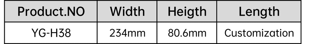 Dimensions of aluminum housing