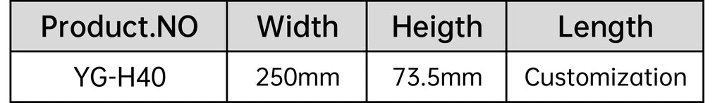 Dimensions of aluminum housing