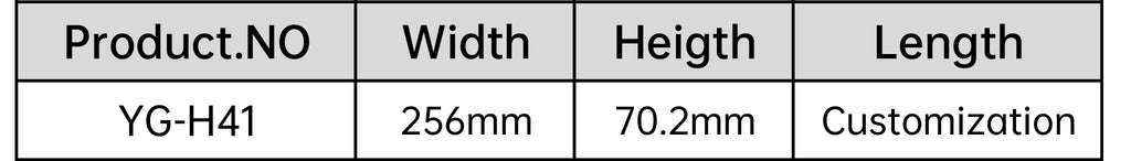 Dimensions of aluminum housing