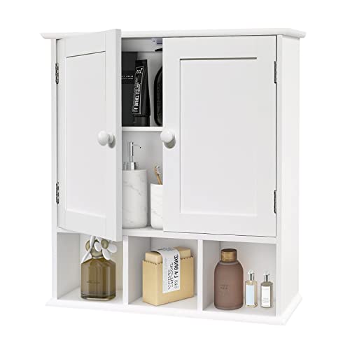 Bathroom Cabinet,Bathroom Wall Cabinet with 2 Door Adjustable Shelves