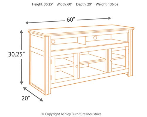 Harpan Traditional TV Stand Fits TVs up to 58