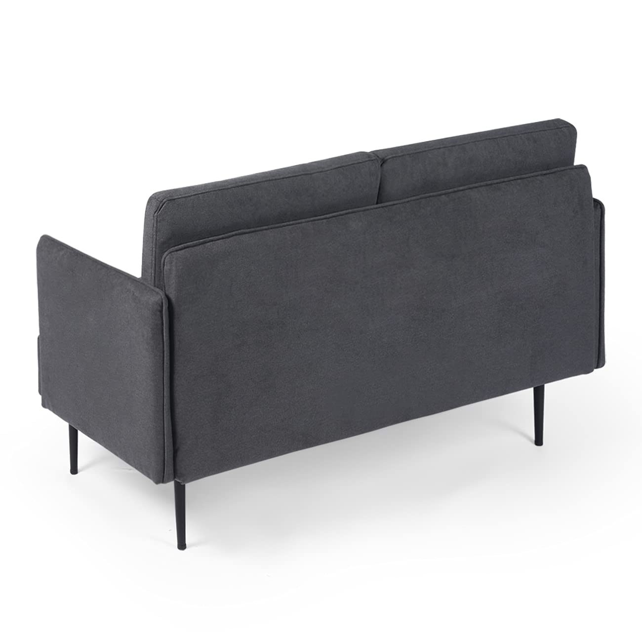 Upholstered Loveseat Sofa with Metal Legs for Small Space Tufted Cushions Soft Sectional 2-Seat Couch