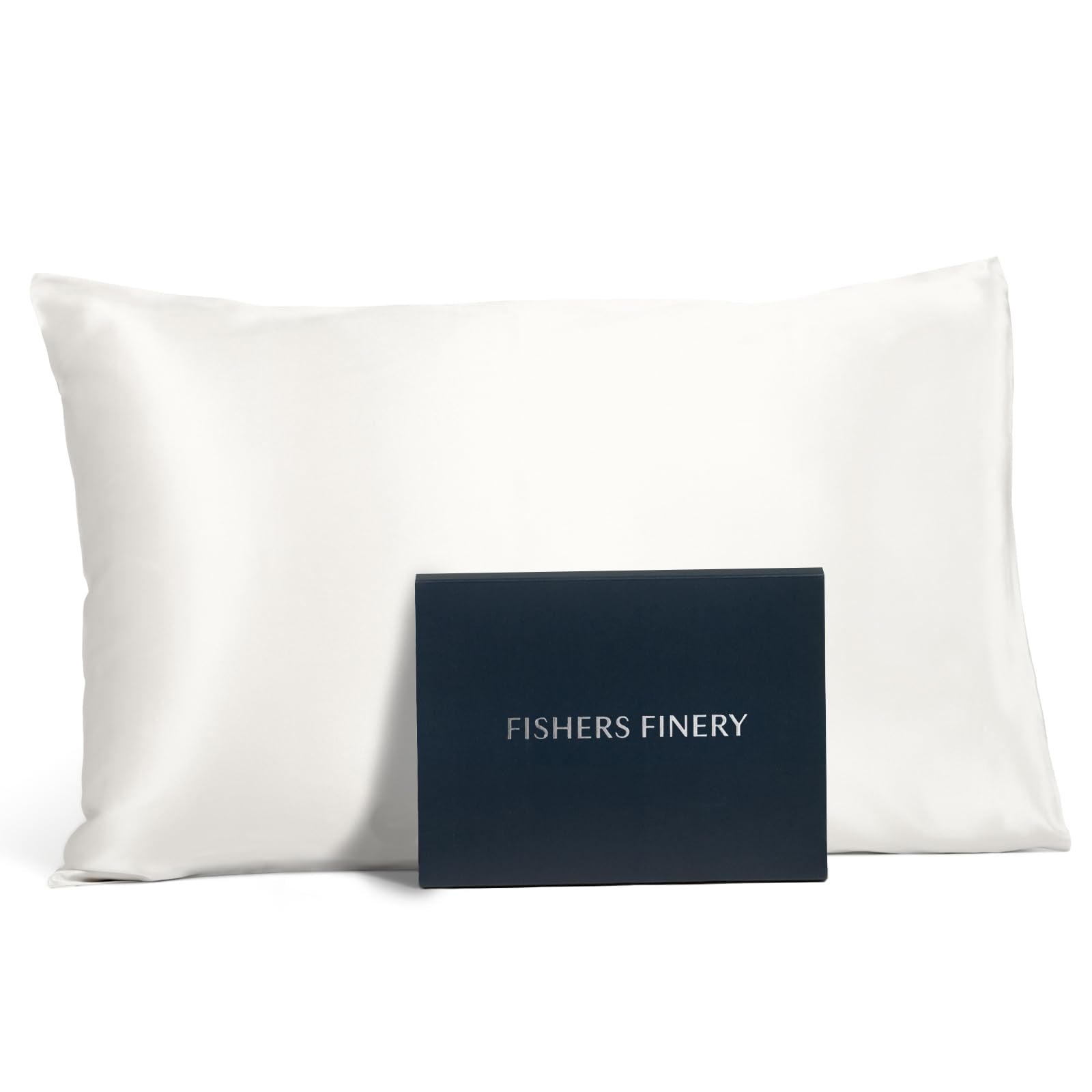 25mm 100% Pure Mulberry Silk Pillowcase, Good Housekeeping Winner (White, King)