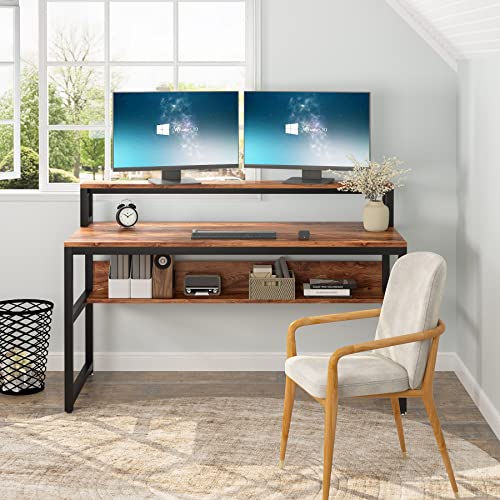 Computer Desk with Shelves