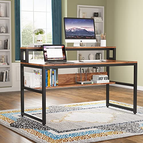 Computer Desk with Shelves