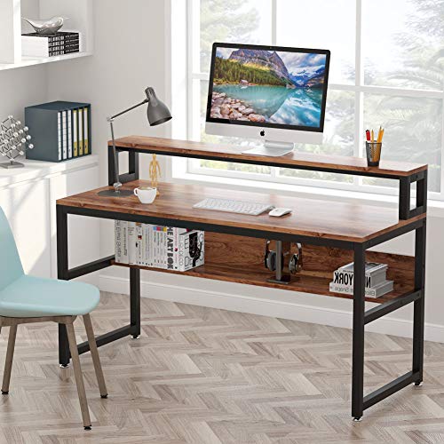 Computer Desk with Shelves