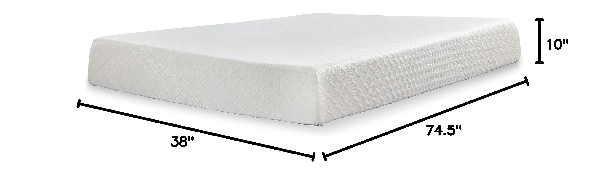 10 Inch Medium Firm Green-Tea Memory Foam Mattress, Twin Size