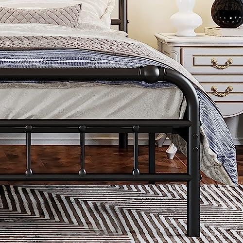 Twin XL Bed Frame, with Headboard and Footboard,14 Inch High 2500lbs Metal Platform