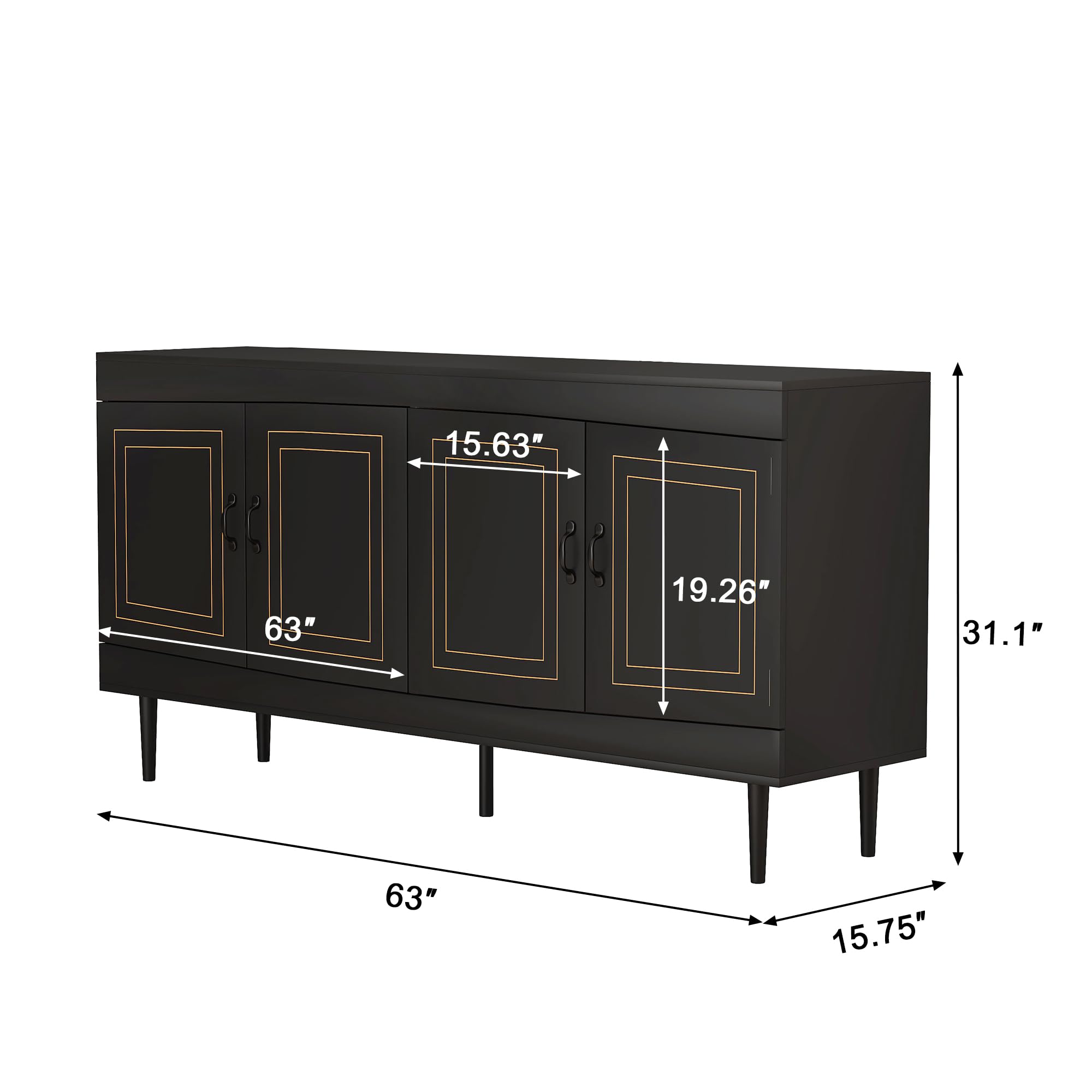 Sideboard Storage Cabinet, Kitchen Buffet Cabinet Console Table