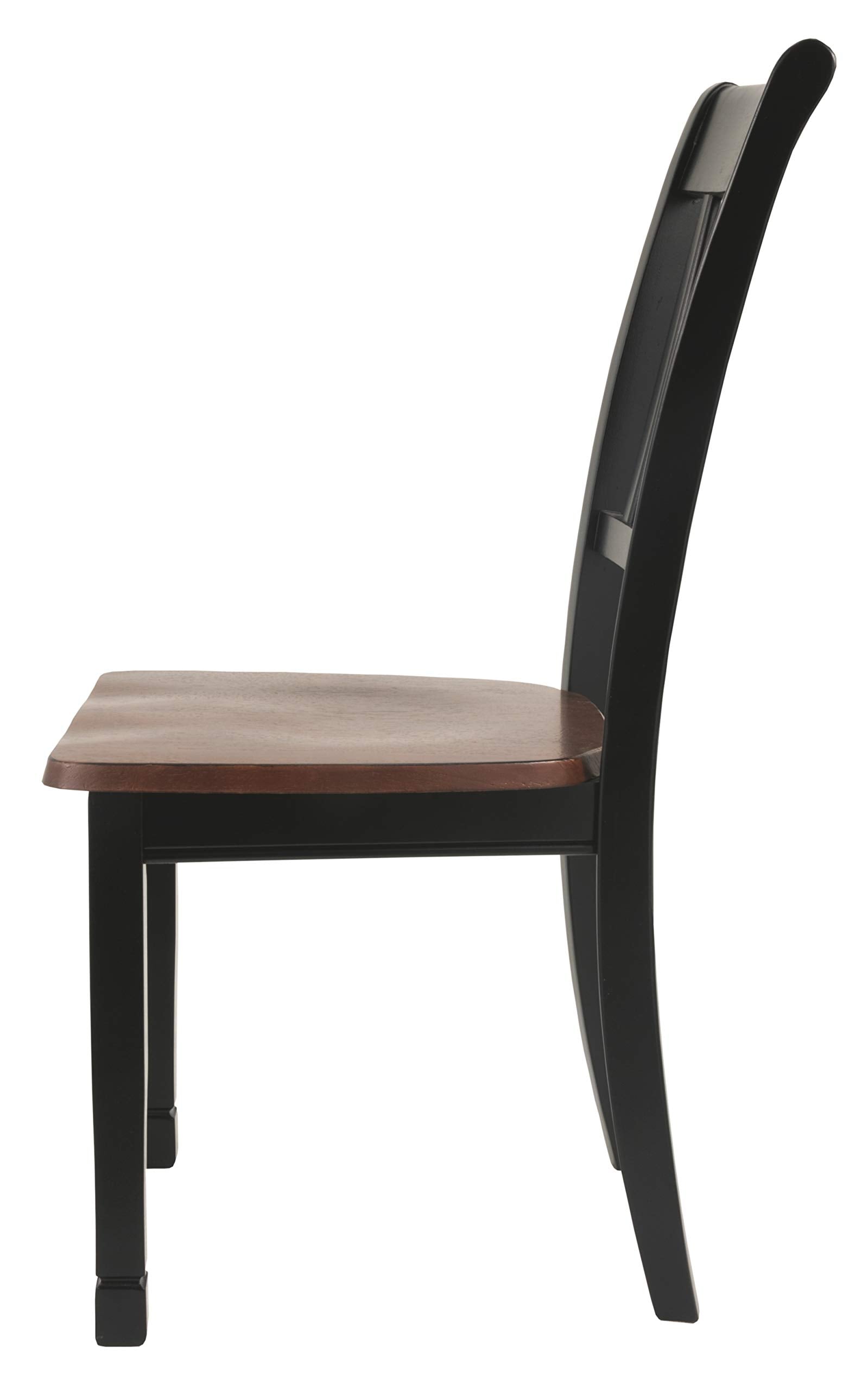 Owingsville Modern Farmhouse Dining Room Side Chair, 2 Count, Black and Brown
