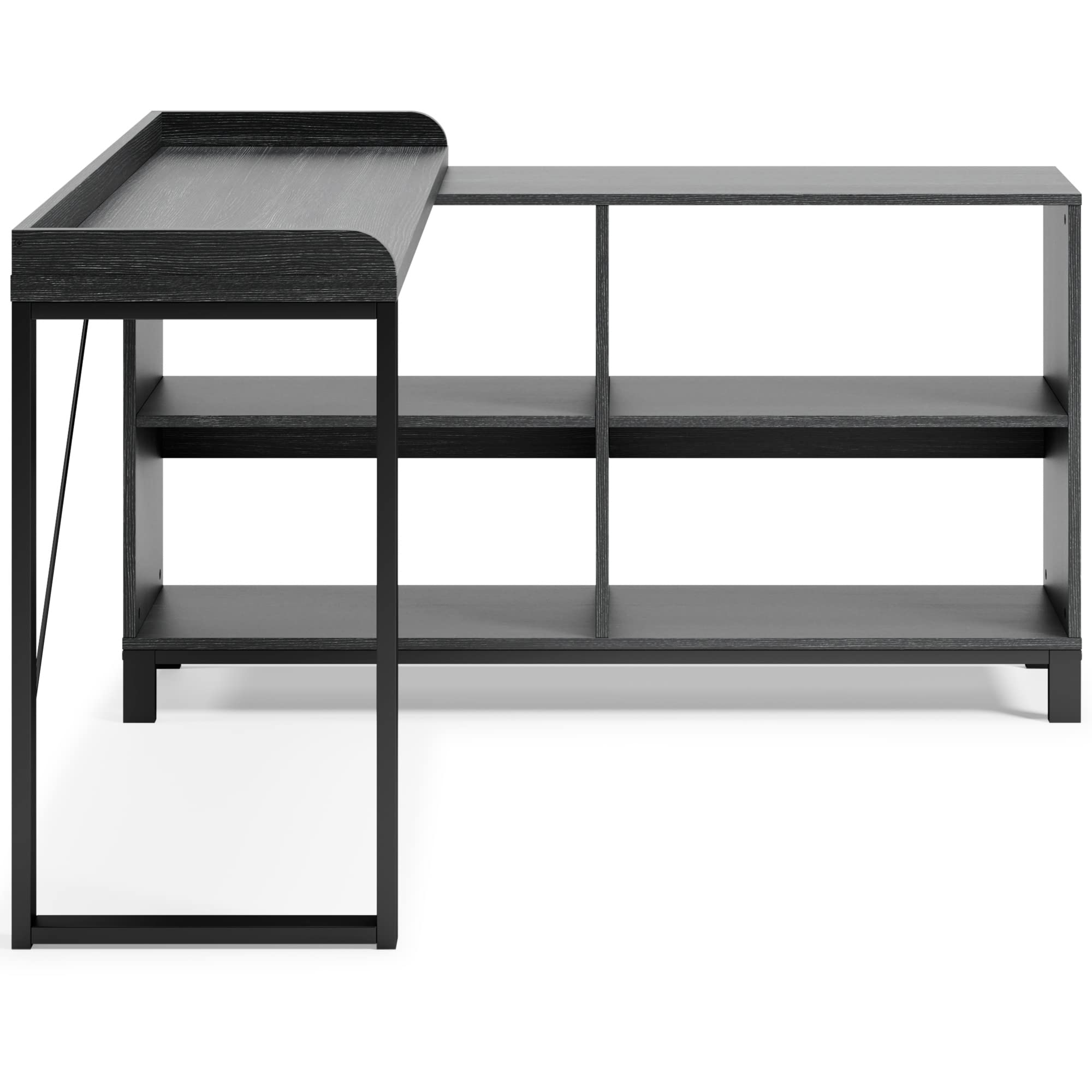 Yarlow Industrial Home Office L-Shaped Desk with Cube Storage