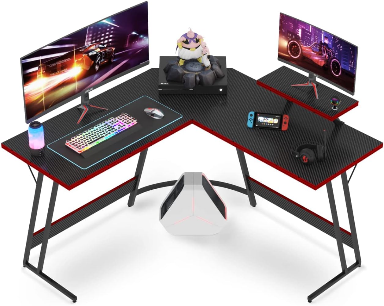 L Shaped Gaming Desk 51 Inch Computer Corner Desk, Home Pc Desk