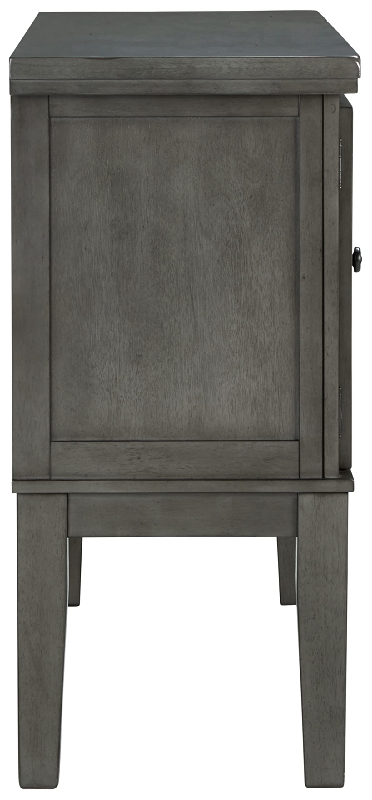 Hallanden Dining Room Server with Wine Rack, Weathered Gray