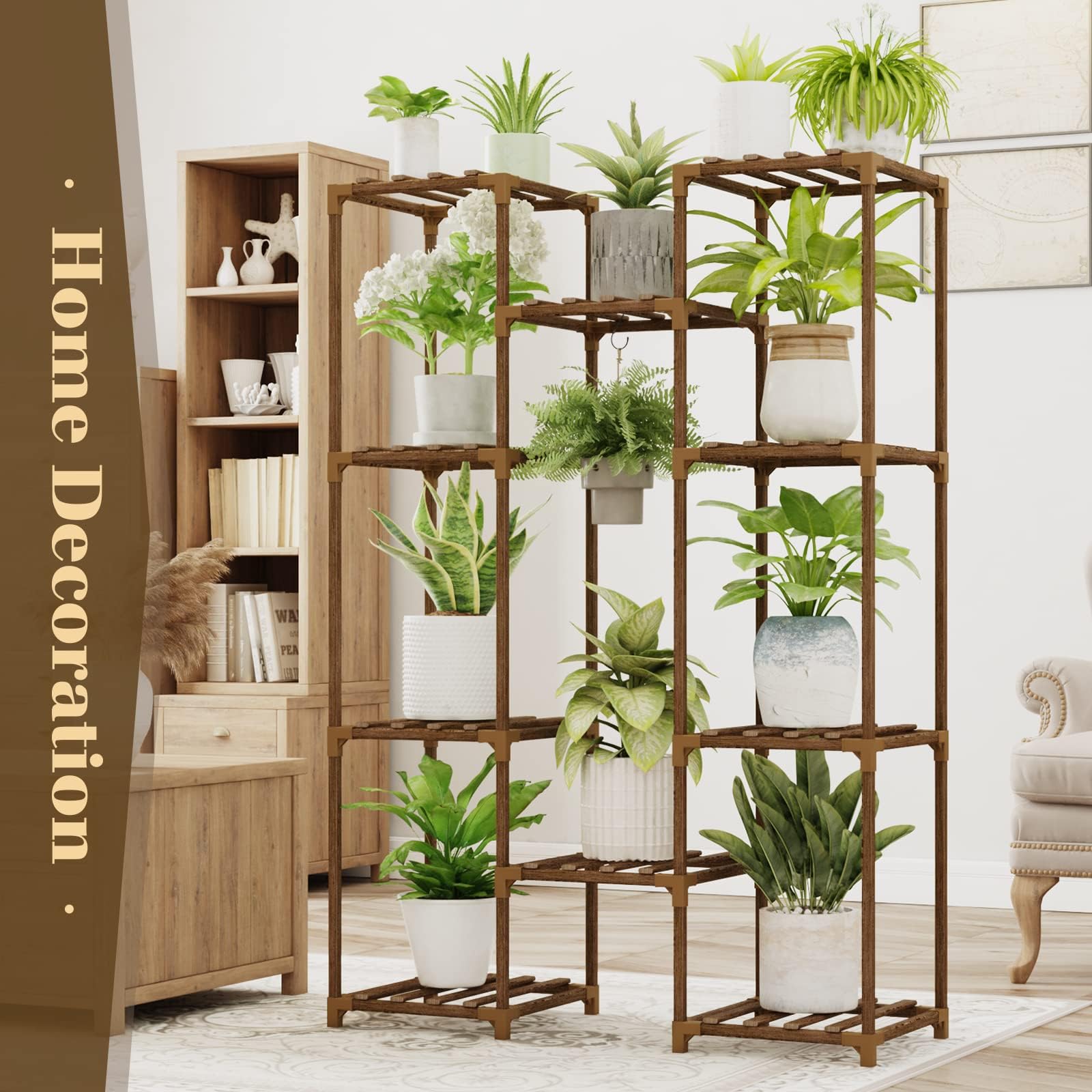 Plant Stand Outdoor Indoor Hanging Plant Shelf Tall Large Plant Holder