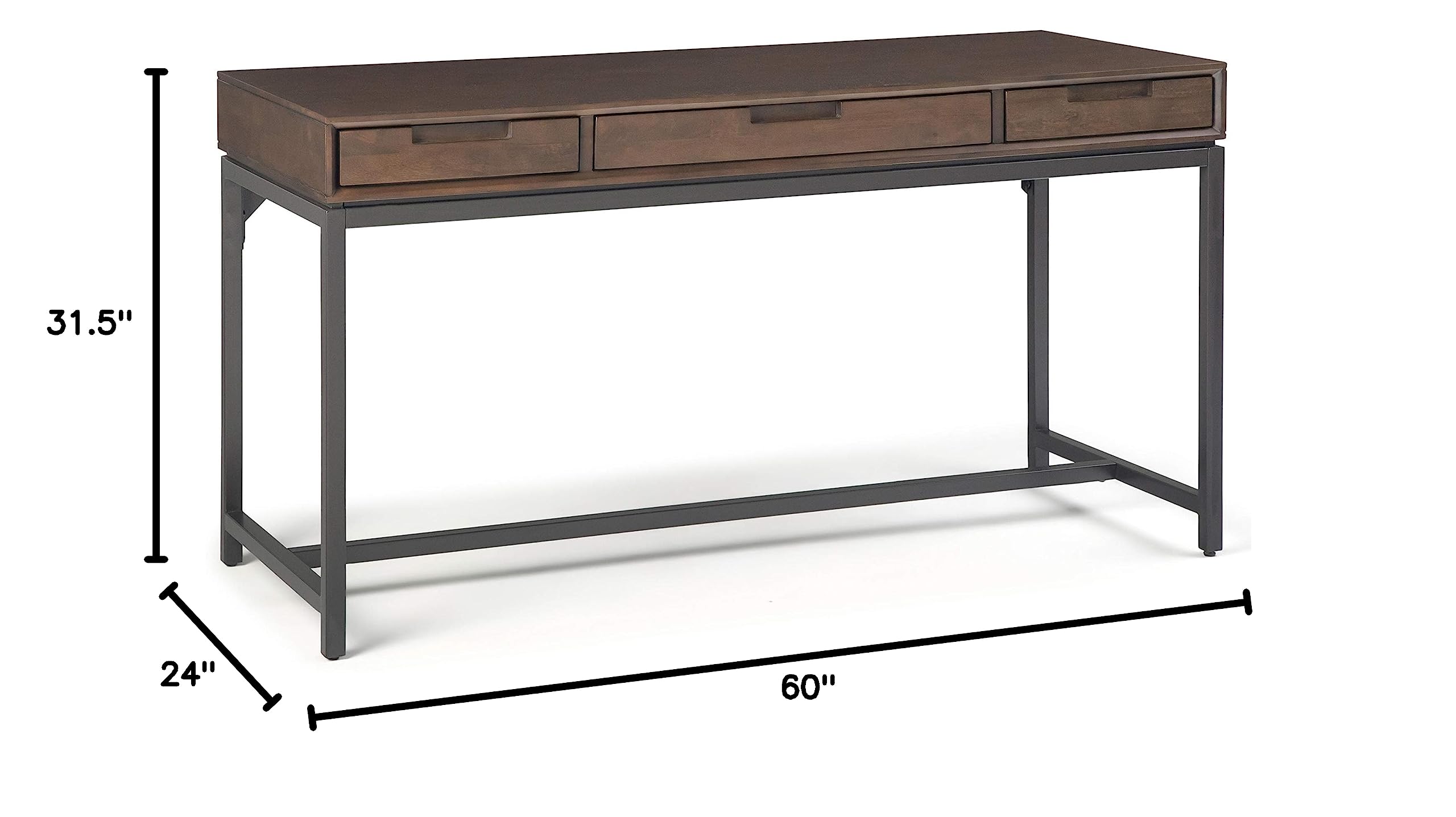 Banting SOLID WOOD and Metal 60 inch Wide Home Office Desk, Writing Table