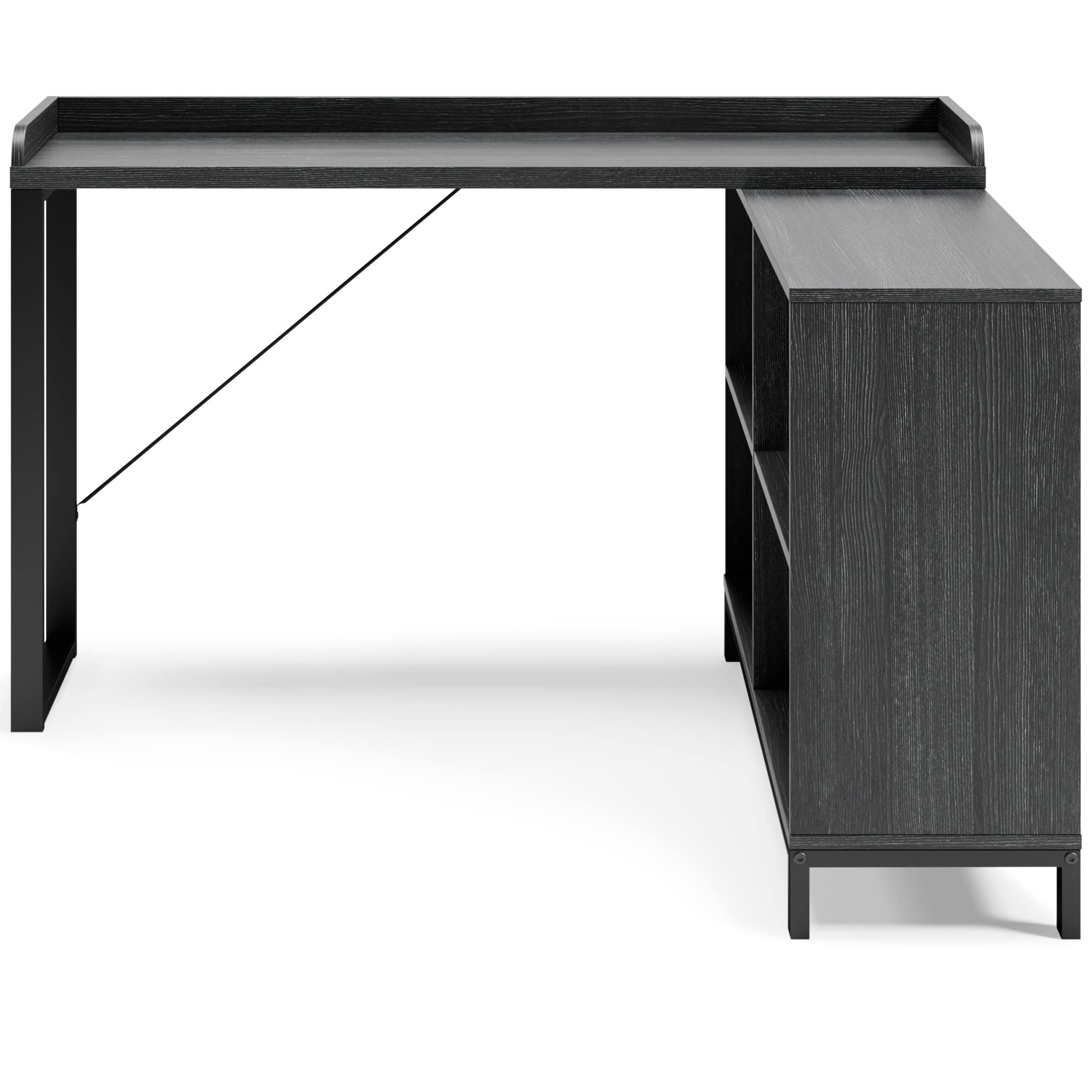 Yarlow Industrial Home Office L-Shaped Desk with Cube Storage