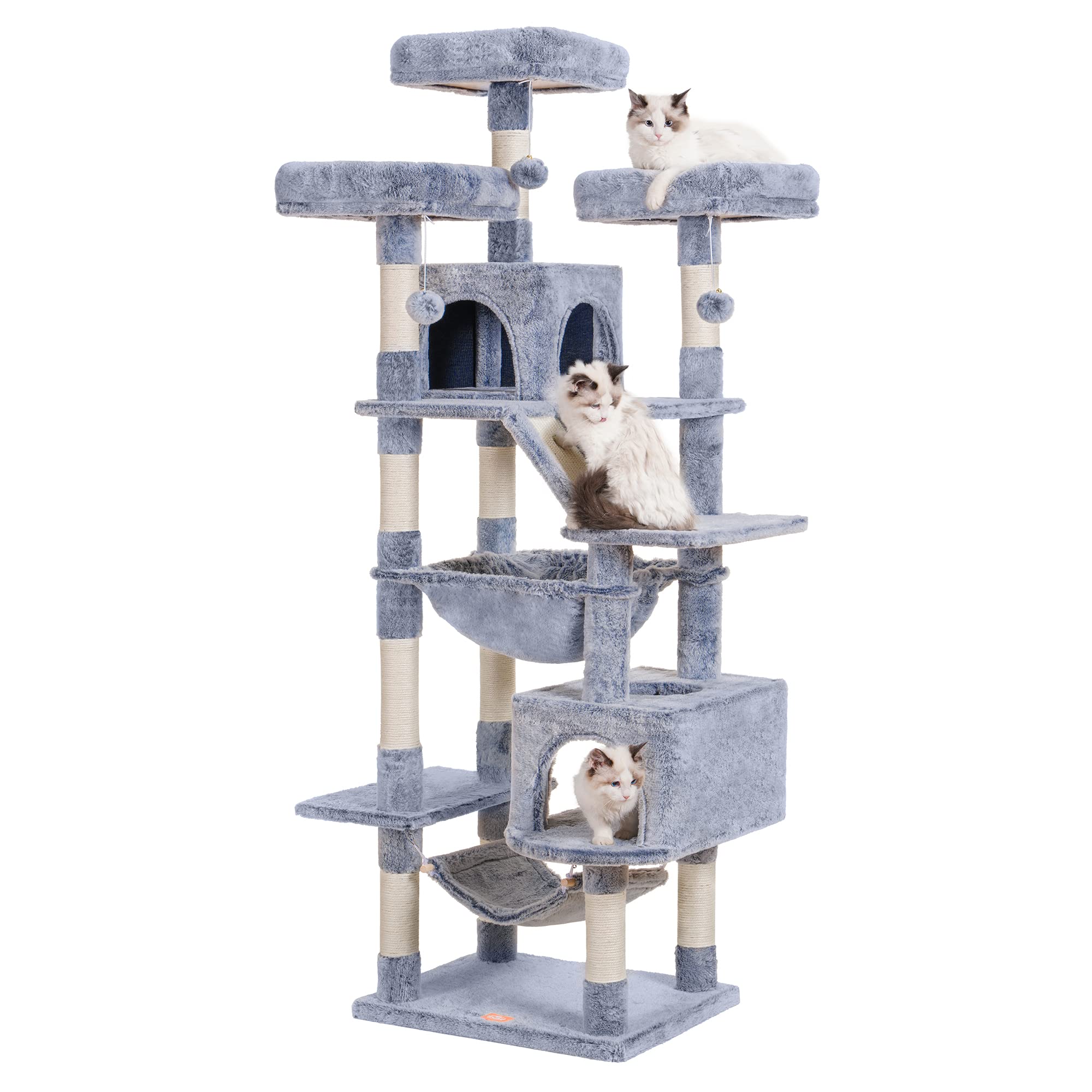 Cat Tree, 73 inches Tall Cat Tower for Large Cats 20 lbs Heavy Duty for Indoor Cats,Big