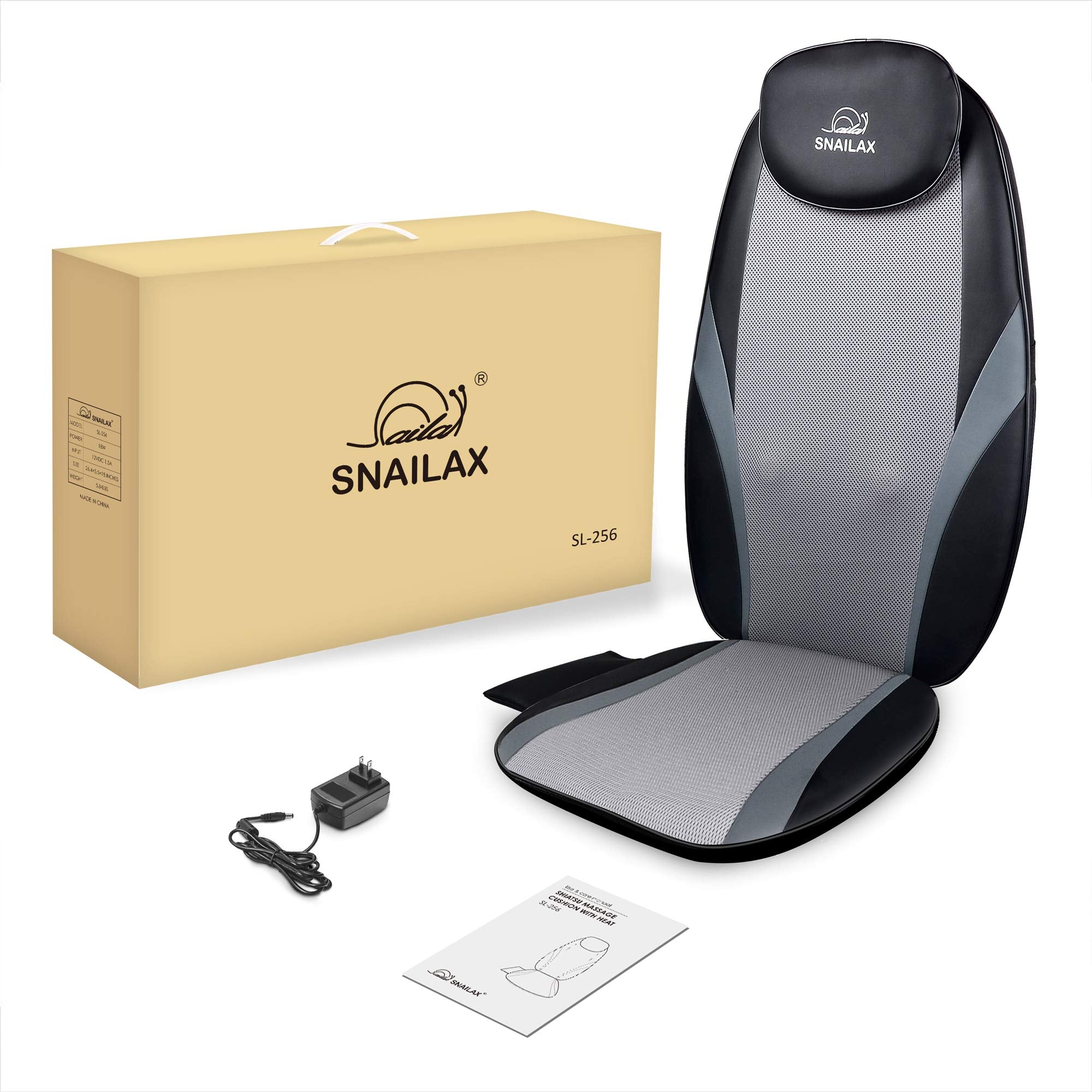 Shiatsu Massage Cushion with Heat Massage Chair Pad Kneading Back Massager for Home Office Seat use