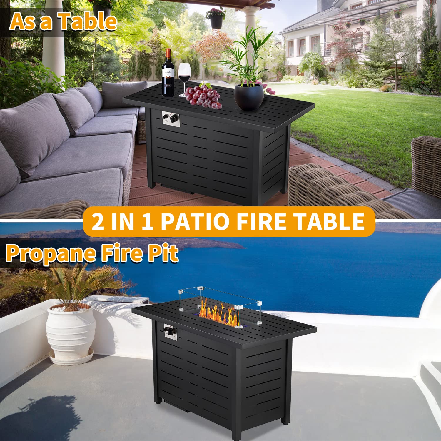 Fire Pit Propane Gas FirePit Table 43