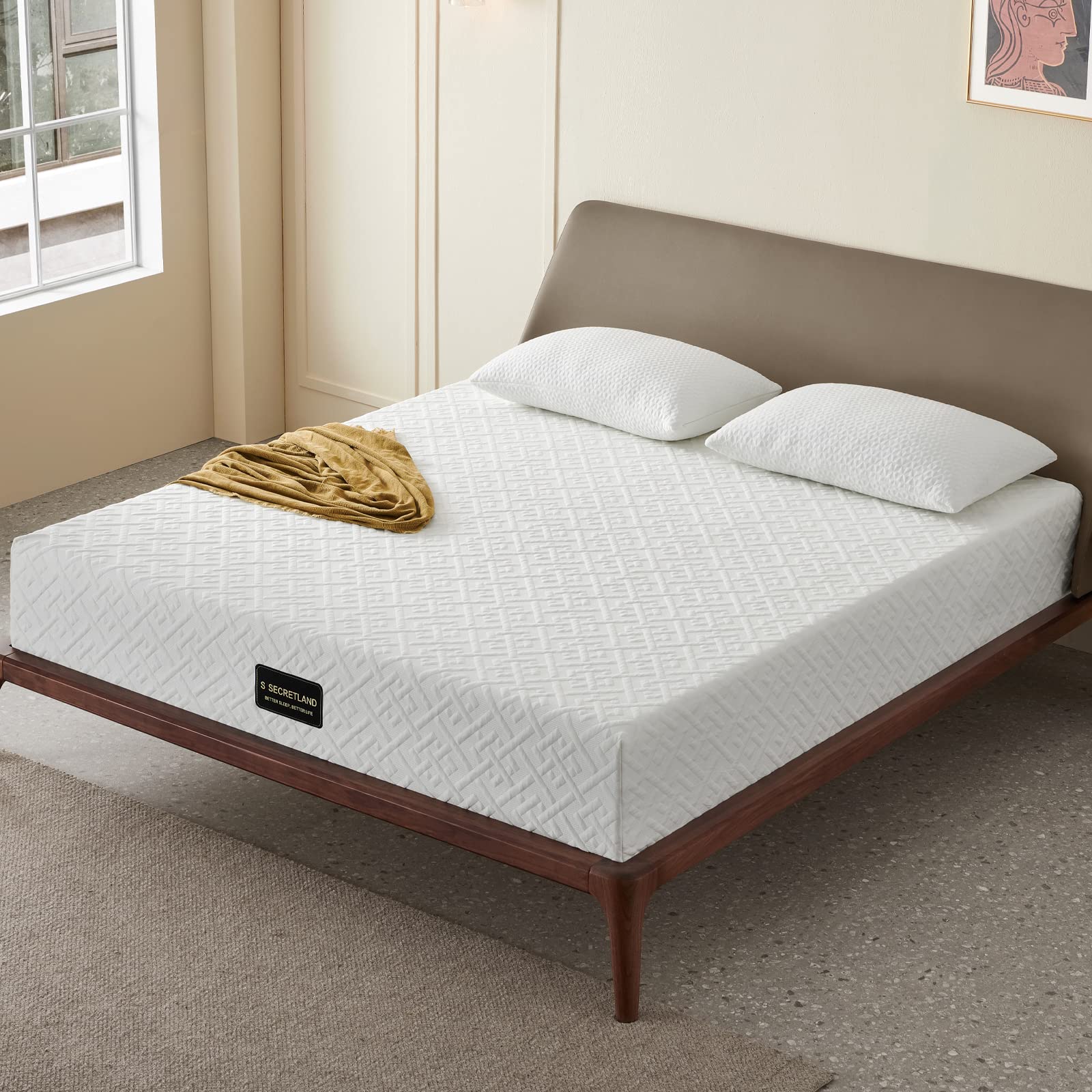 Queen Mattresses, Upgrade 10 Inch Gel Memory Foam Mattress in a Box