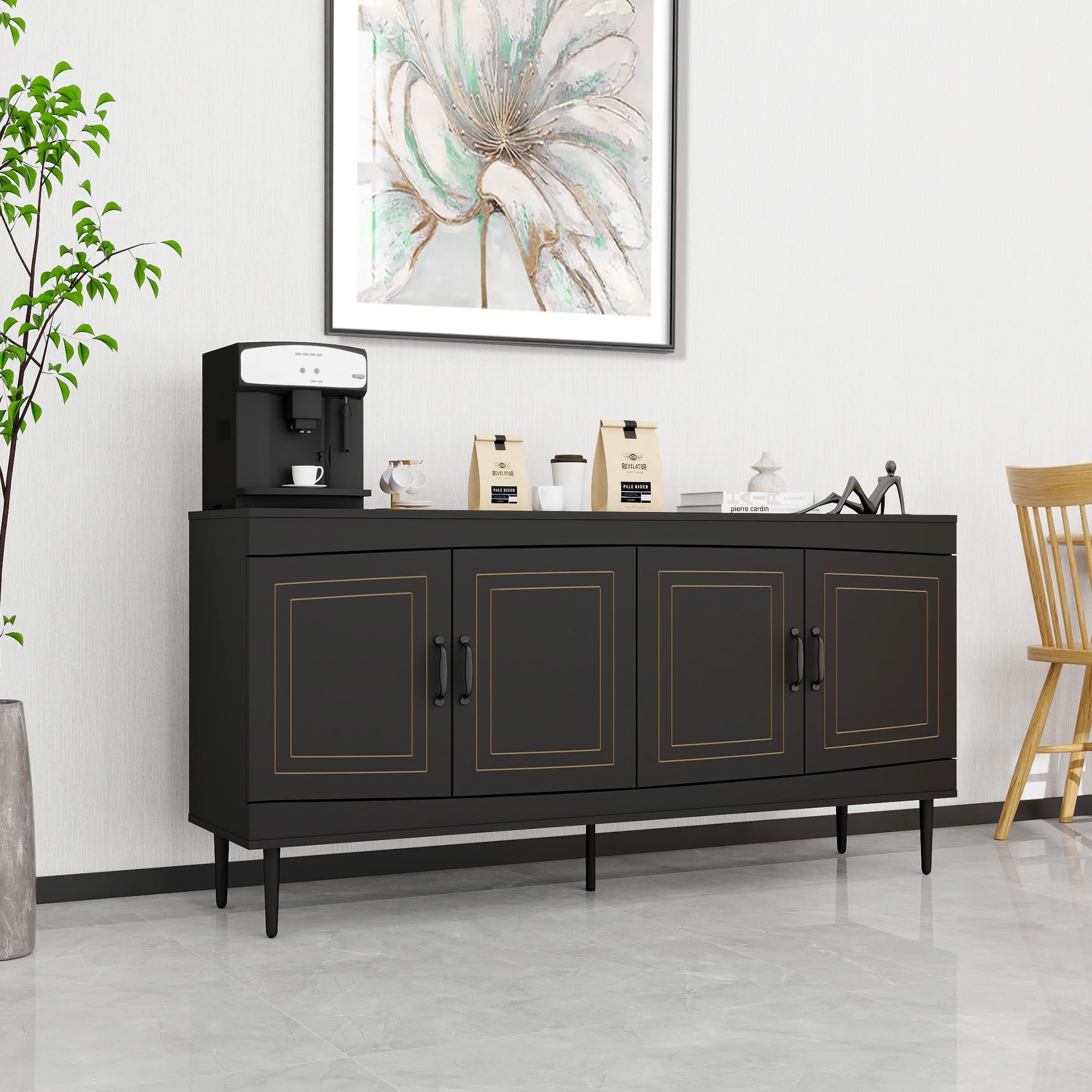 Sideboard Storage Cabinet, Kitchen Buffet Cabinet Console Table