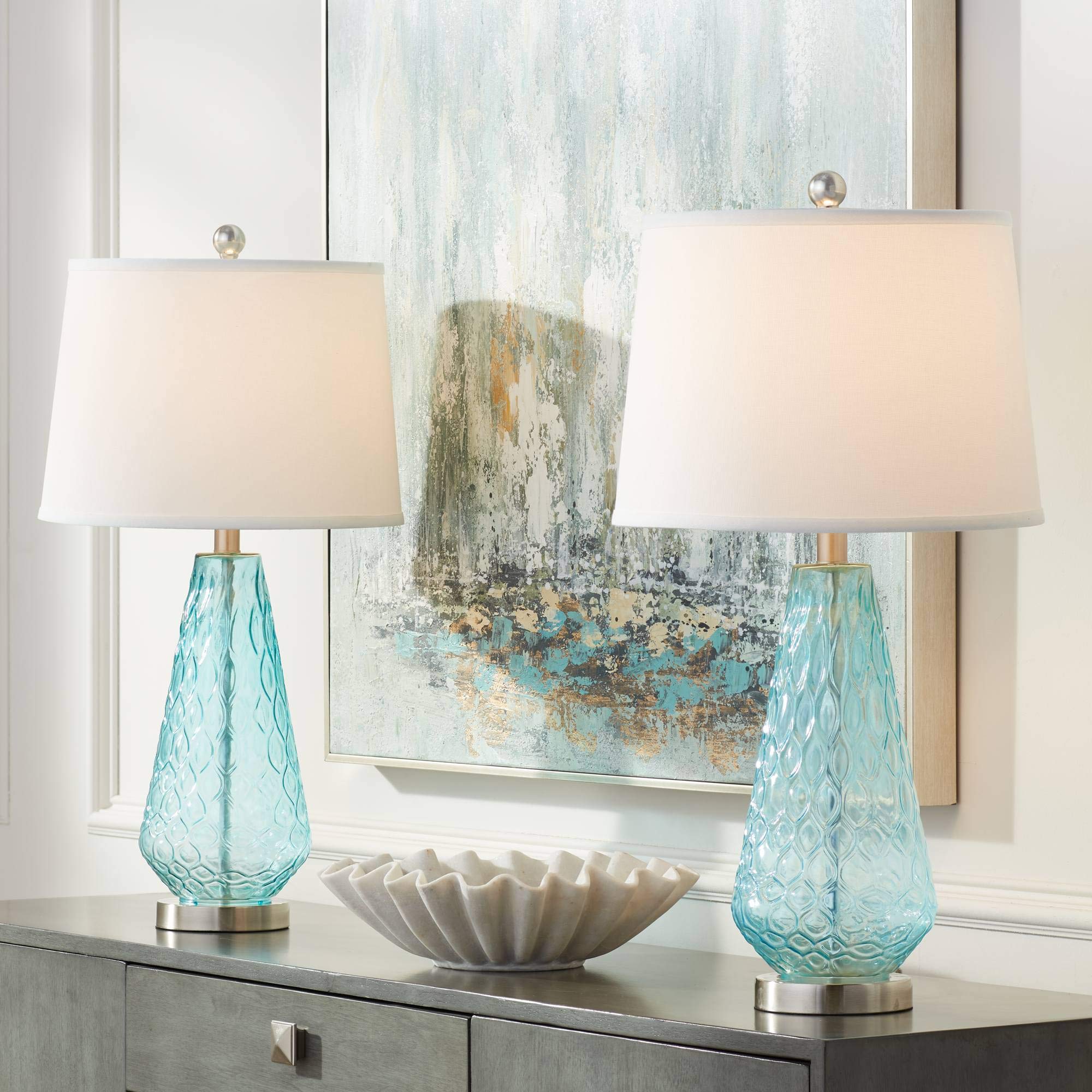 Dylan Coastal Modern Contemporary Style Table Lamps 27.5