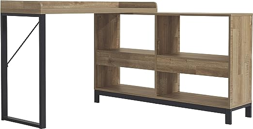 Yarlow Industrial Home Office L-Shaped Desk with Cube Storage