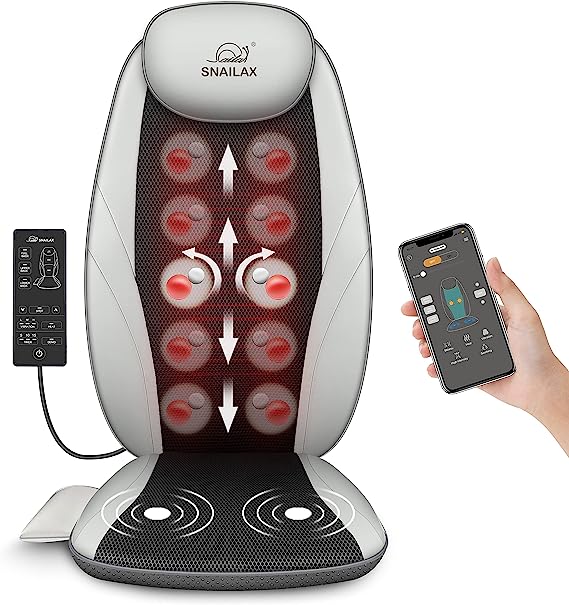 Shiatsu Massage Cushion with Heat Massage Chair Pad Kneading Back Massager for Home Office Seat use