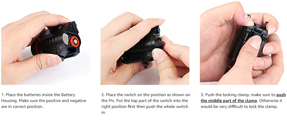 Feyachi LF-38 Red Laser Flashlight Combo - 200 Lumen Tactical