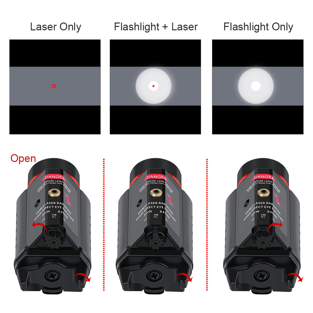 Feyachi LF-38 Red Laser Flashlight Combo - 200 Lumen Tactical