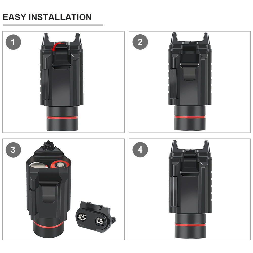 Feyachi LF-38 Red Laser Flashlight Combo - 200 Lumen Tactical