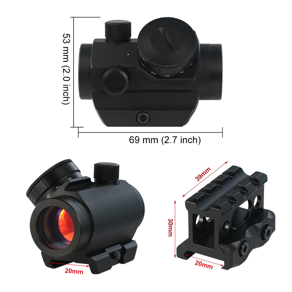 Feyachi RDS-25 Red Dot Sight - 4 MOA with Riser Mount