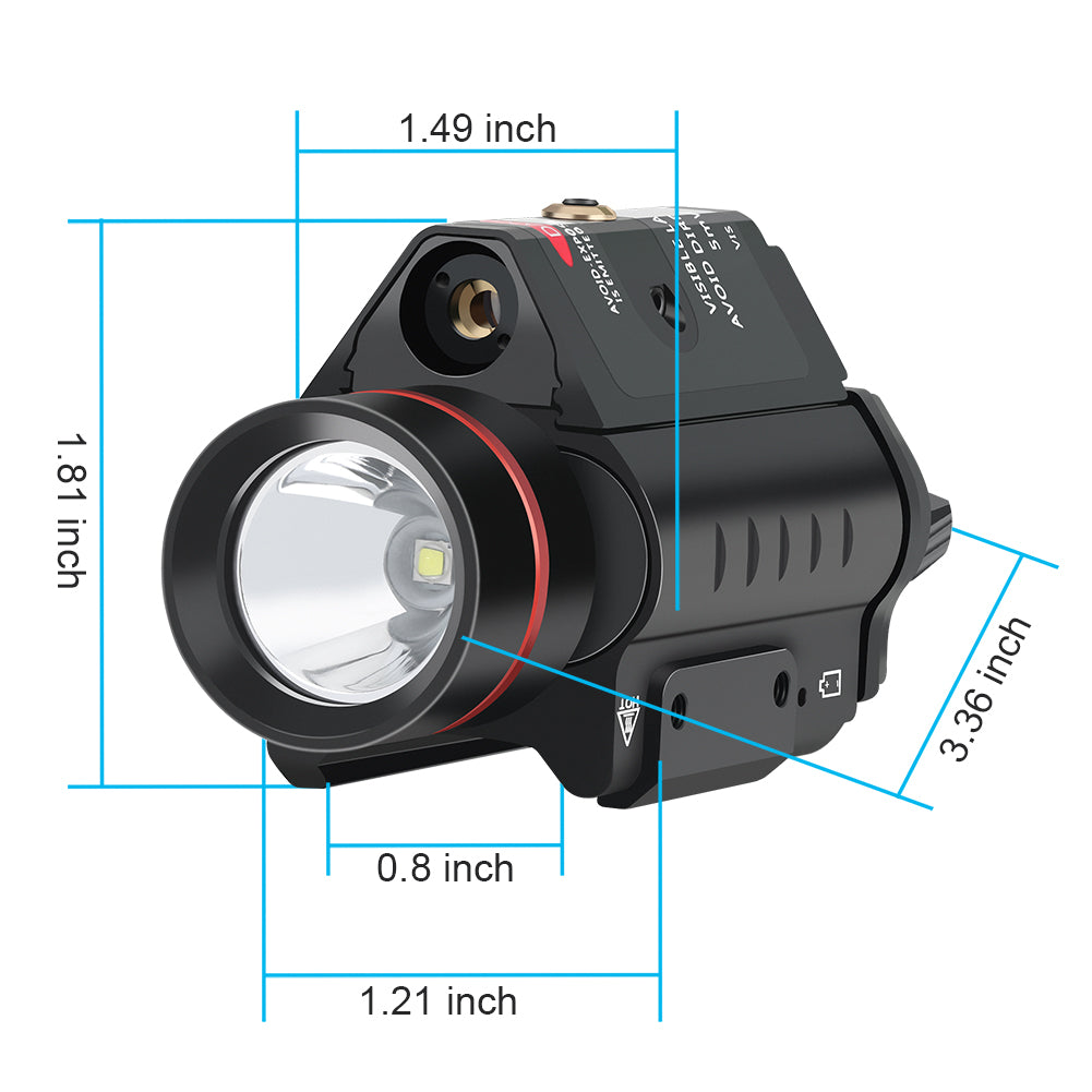 Feyachi LF-38 Red Laser Flashlight Combo - 200 Lumen Tactical