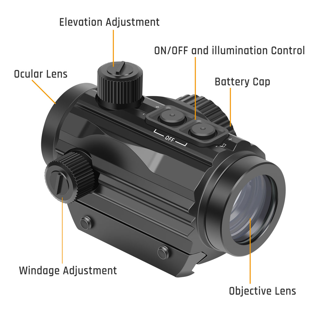 Feyachi RDS-36 Red & Green Dot Sight - Micro Reflex with Riser