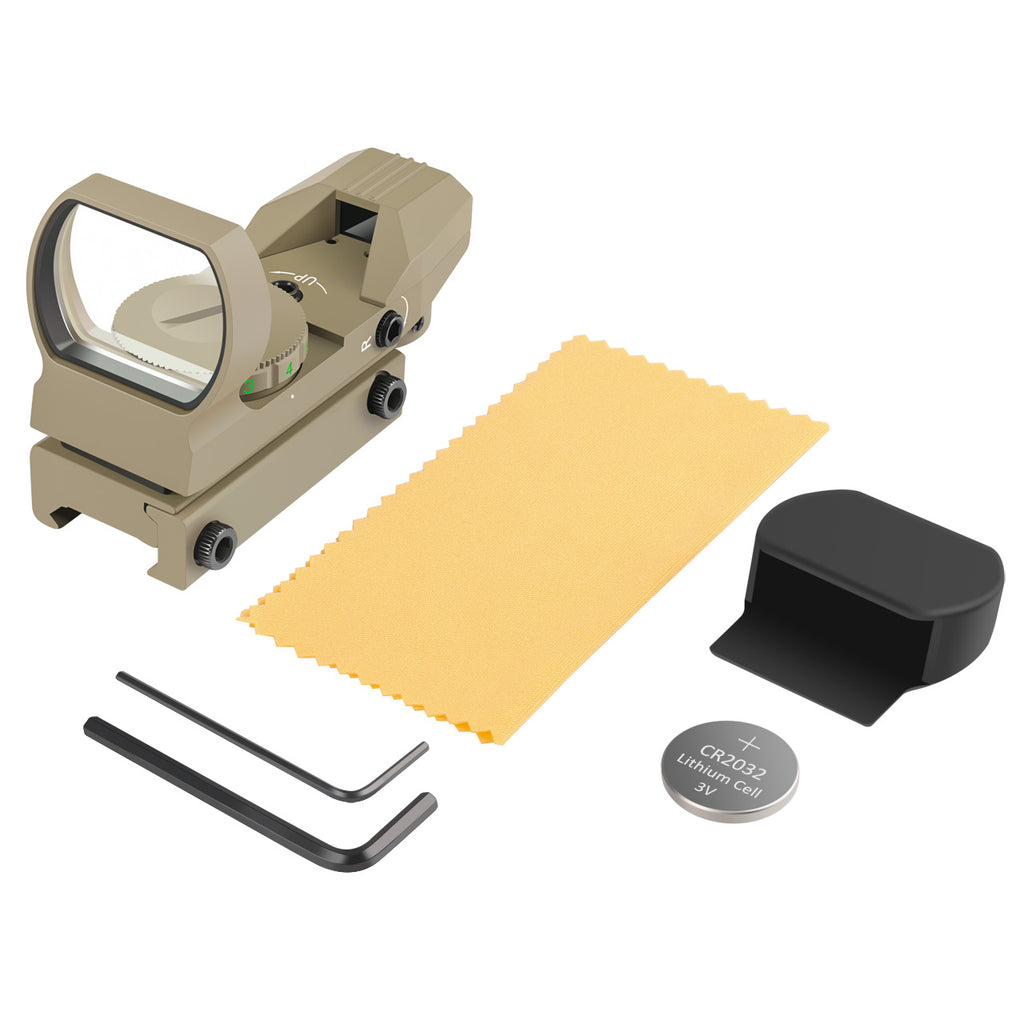 Feyachi RS-71 Reflex Sight - Tan Red/Green Dot 4 Reticles