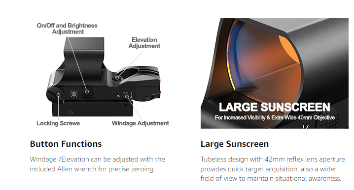 Feyachi M40&RS-30 Red Dot & Magnifier Combo - Reflex Sight Kit