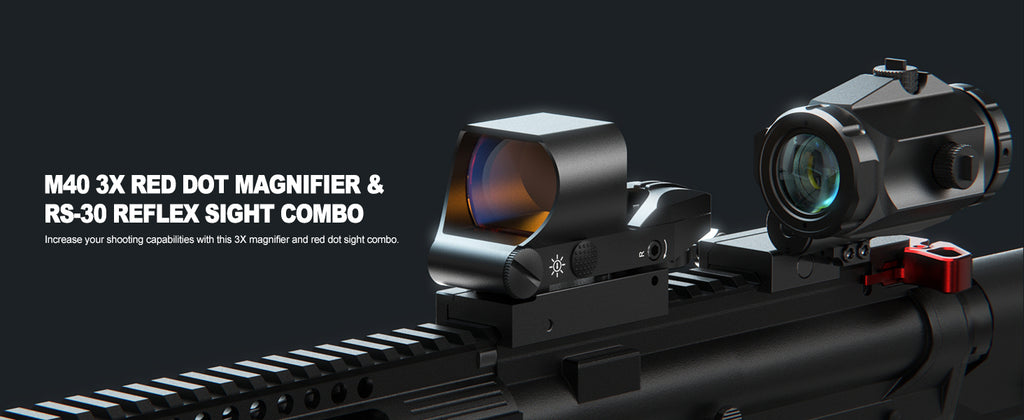 Feyachi M40&RS-30 Red Dot & Magnifier Combo - Reflex Sight Kit