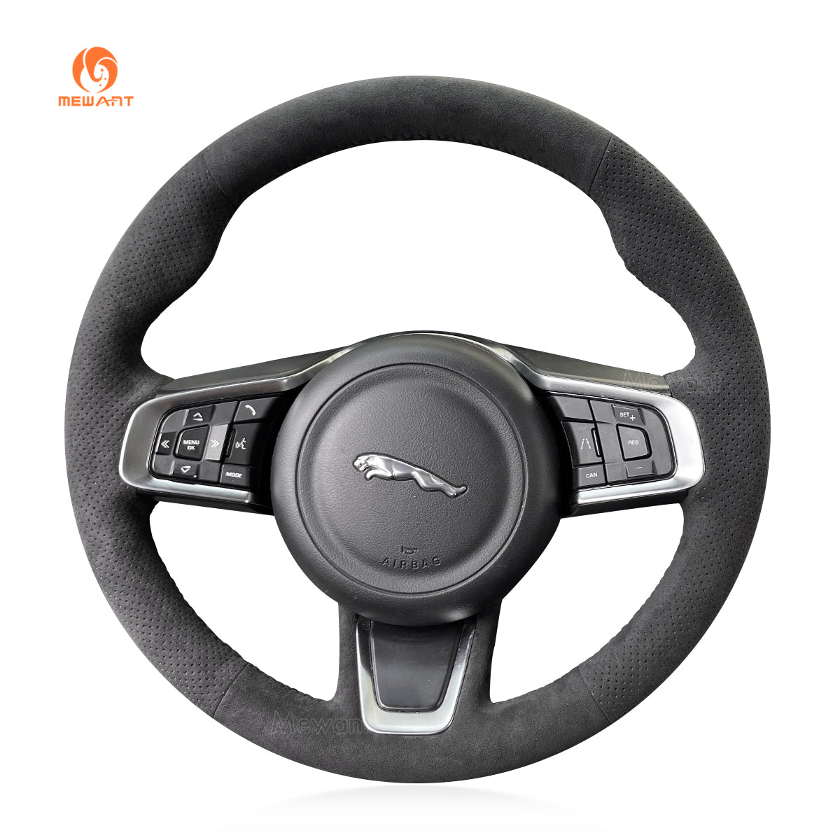 MEWANT Hand Stitch Car Steering Wheel Cover for Jaguar E-Pace / Jaguar F-Pace / Jaguar XE / Jaguar XF