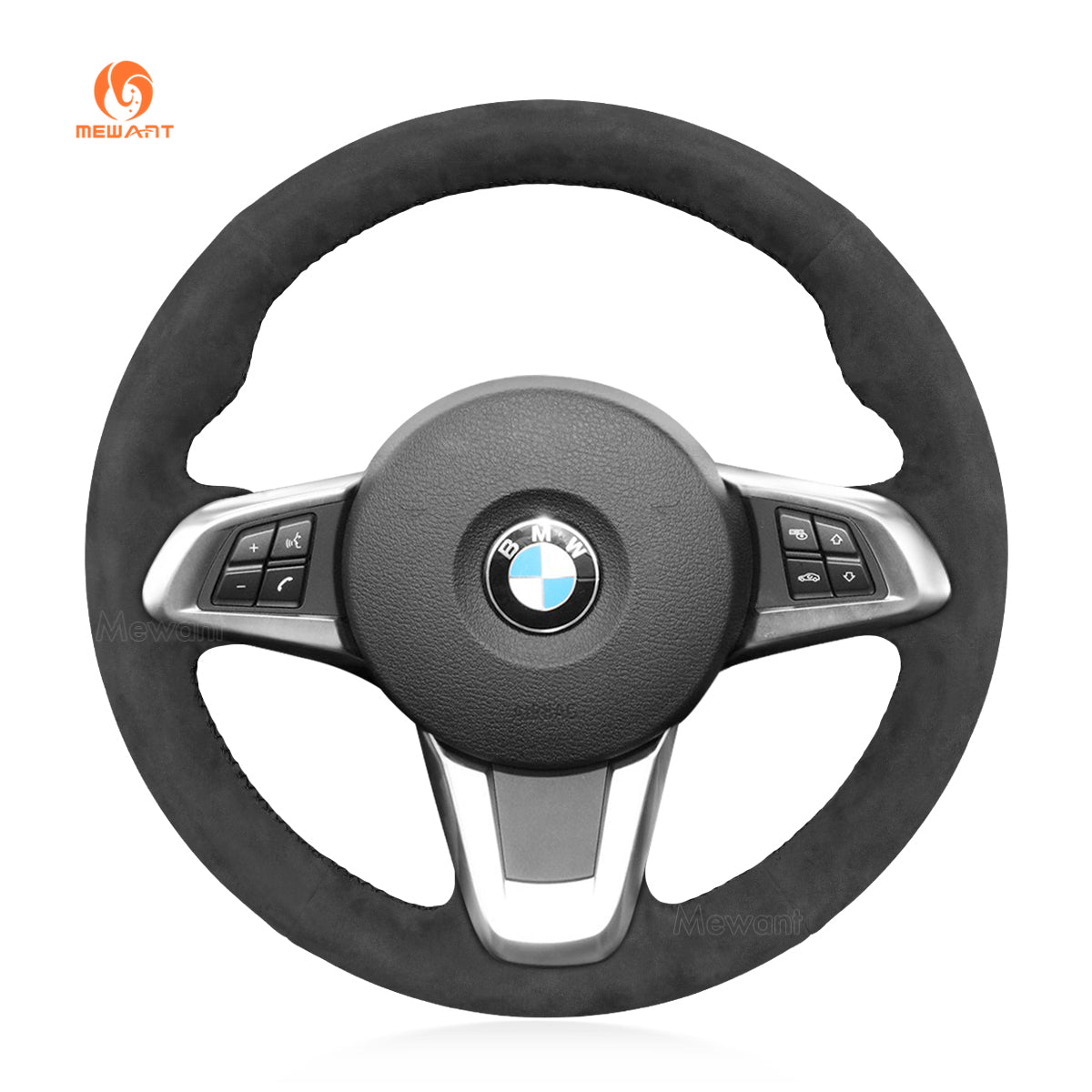 MEWANT Leather Suede Car Steering Wheel Cover for BMW Z4 E89 2009-2016