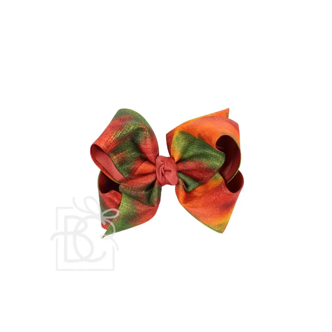 Tie Dye Layered Bow On Alligator Clip  5.5