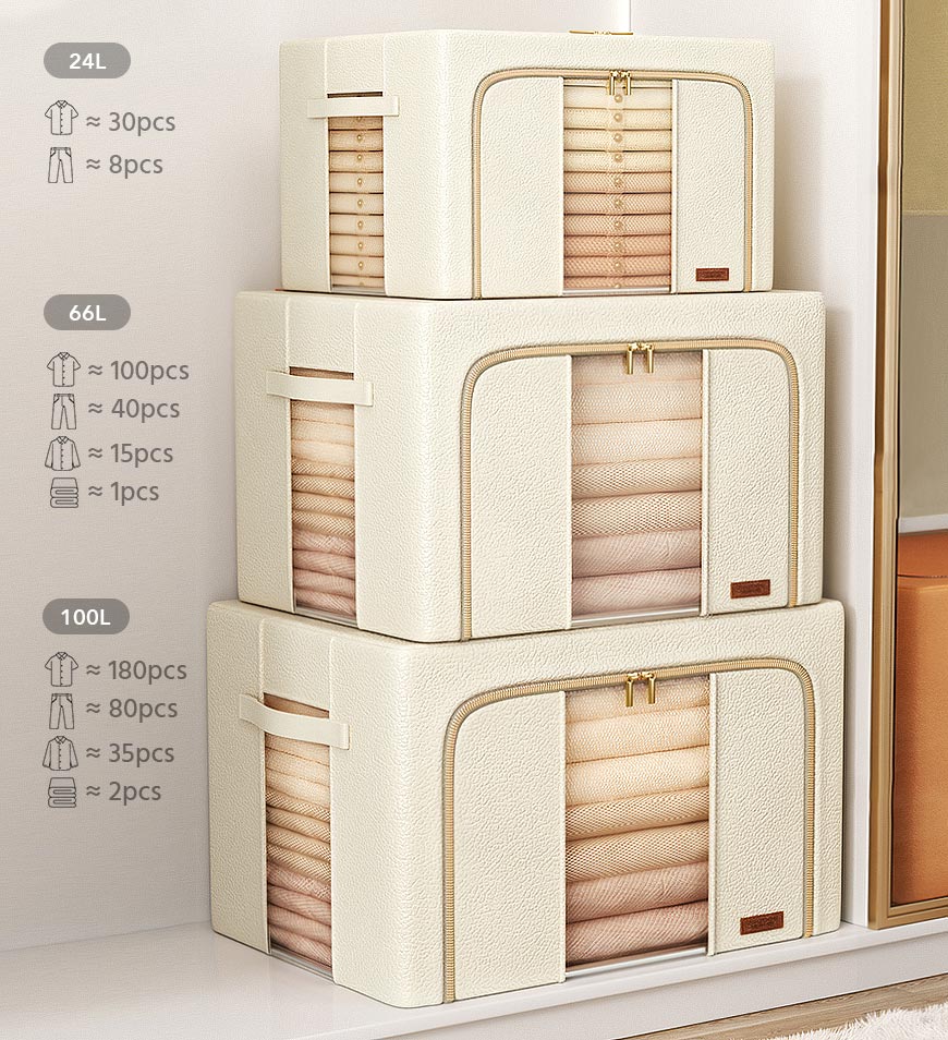 Joybos? Leather Clothes Storage Case with Windows