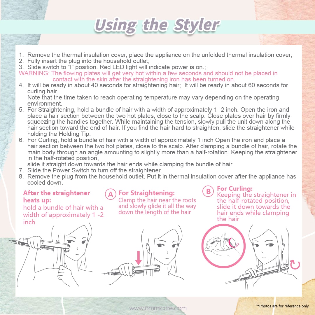 Ommi Care Hair Styler Product User Manual