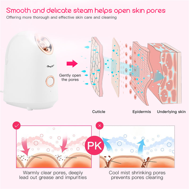 Facial Steamer Hot Nano Mister Sprayer Face Moisturizer Winter Skin Care Humidifier Nano Ionic Facial Sprayer Helps Open Pores