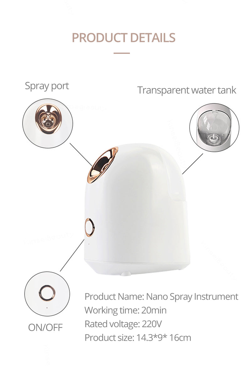 Facial Steamer Hot Nano Mister Sprayer Face Moisturizer Winter Skin Care Humidifier Nano Ionic Facial Sprayer Product Details